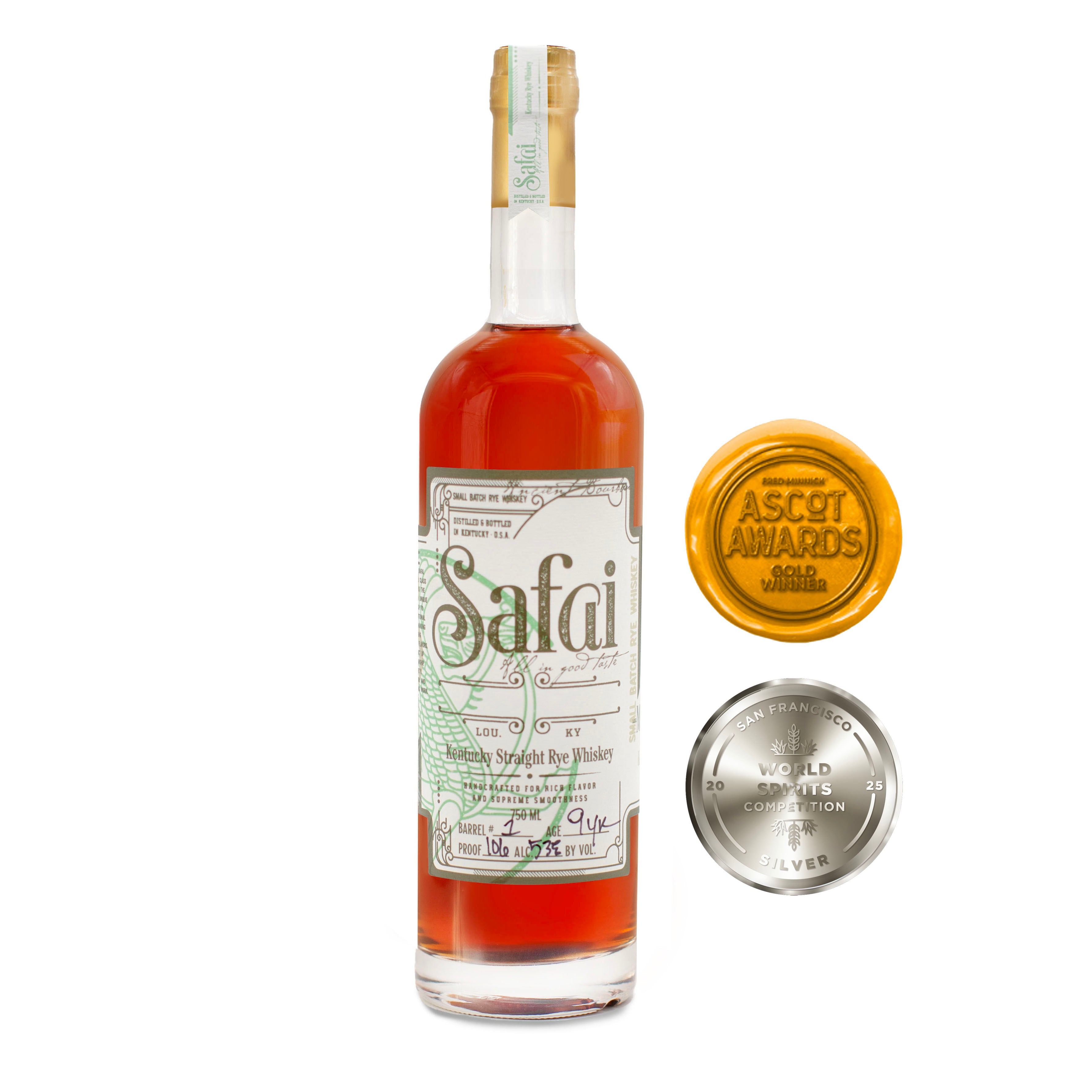 Safai Kentucky Straight Rye Whiskey Barrel #1
